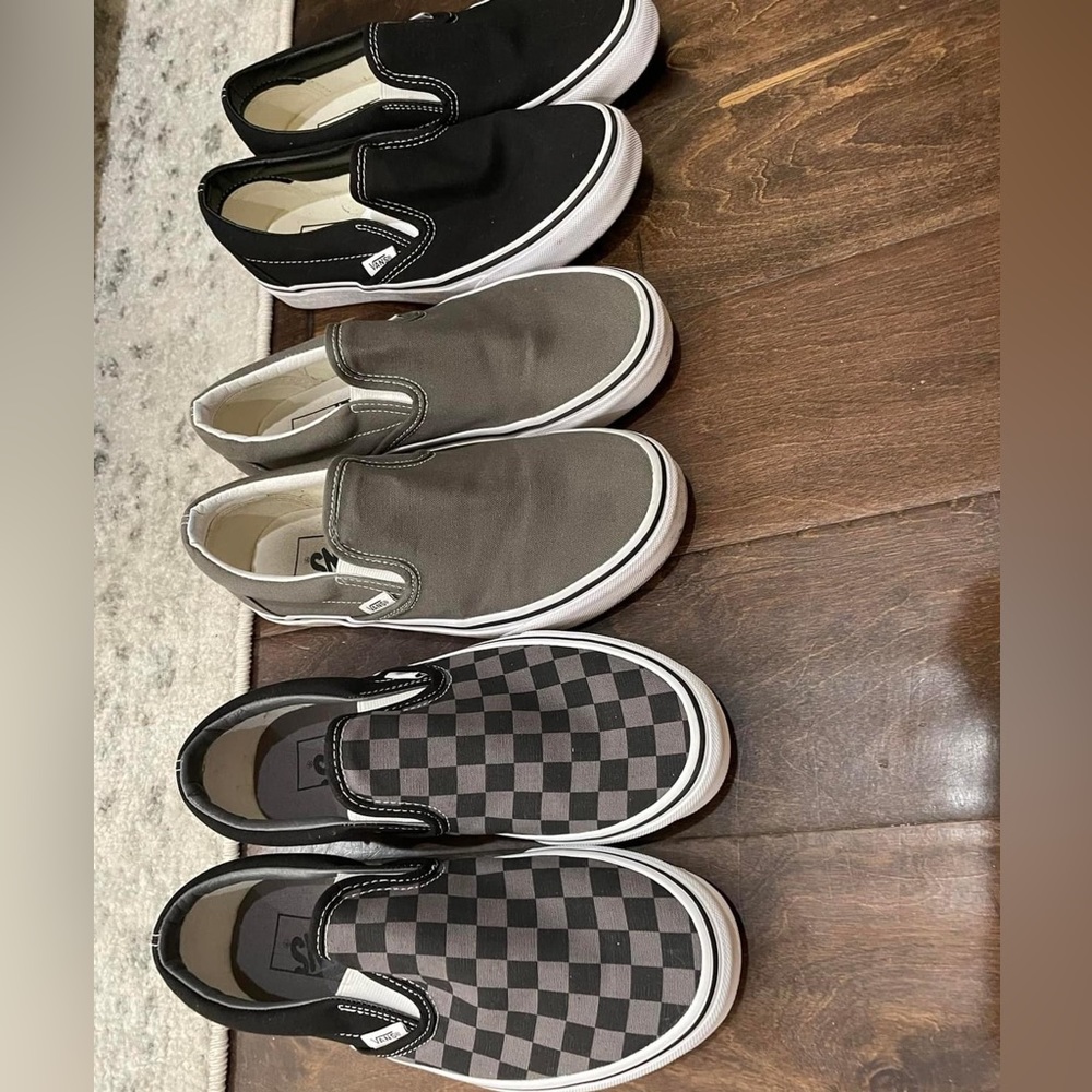 Vans slip on (three pairs )